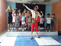 Mi personaje del payaso Tilón en su espectáculo